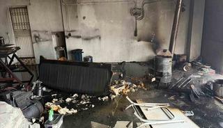 Osmaniye&rsquo;de devrilen ısıtıcı yangına neden oldu