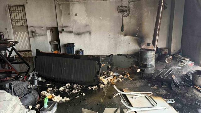 Osmaniye’de devrilen ısıtıcı yangına neden oldu