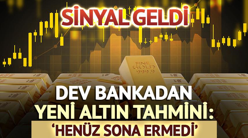 Dev bankadan yeni altın tahmini: Hen&uuml;z sona ermedi