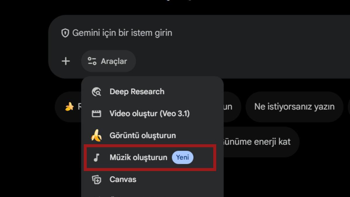 Google’dan sürpriz hamle: Gemini'ye "müzik oluşturun" seçeneği geldi!