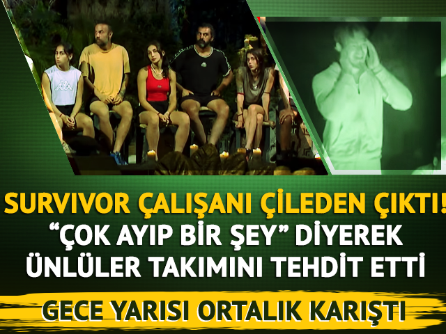 Yapım ekibi &ccedil;ıldırdı! Survivor &uuml;nl&uuml;ler takımını tehdit edip...