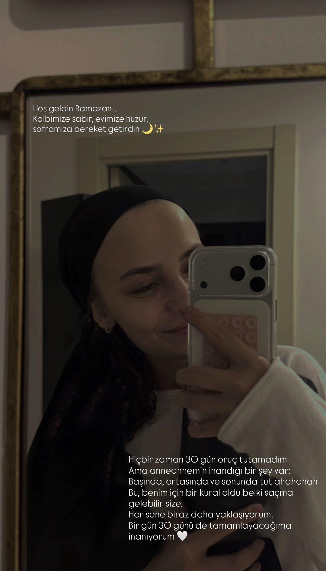 Bahar Şahin den başörtülü Ramazan pozu! "Hiçbir zaman 30 gün oruç tutamadım" 2