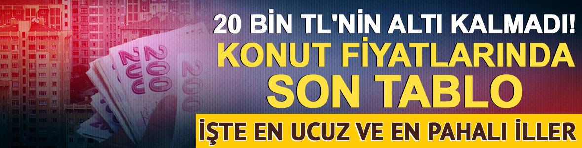 20 bin TL'nin altı kalmadı! Konut fiyatlarında son tablo