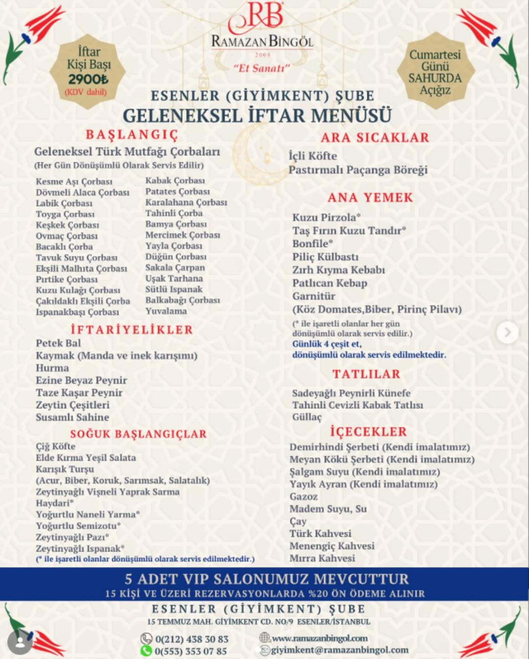 Ramazan&rsquo;da restoranlarda iftar fiyatları el yakıyor! 2.500 TL ile 3.000 TL arasında değişiyor, sosyal medyada tepki var 4