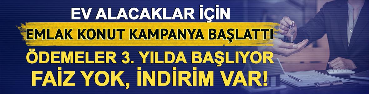 Ev alacaklar dikkat! Emlak Konut kampanya başlattı: &Ouml;demeler 3. yılda başlıyor... Faiz yok, indirim var!