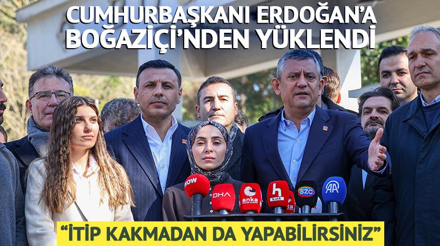 Boğazi&ccedil;i &Uuml;niversitesi'nde Cumhurbaşkanı Erdoğan'a y&uuml;klendi