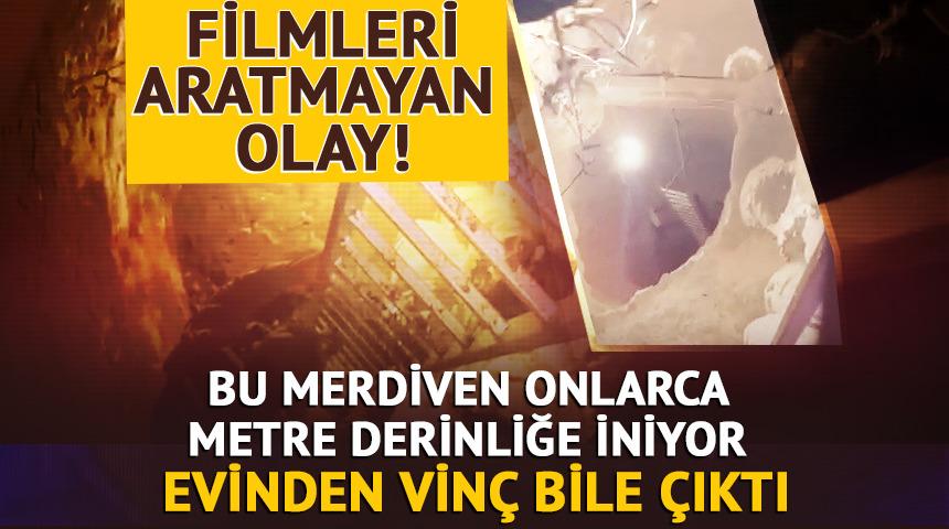 Filmleri aratmayan olay! Evinin bah&ccedil;esine onlarca metre derinlikte &ccedil;ukur a&ccedil;tı