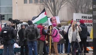 Gazze g&ouml;r&uuml;şmesinde Filistin destek&ccedil;ilerinden protesto: 2 g&ouml;zaltı