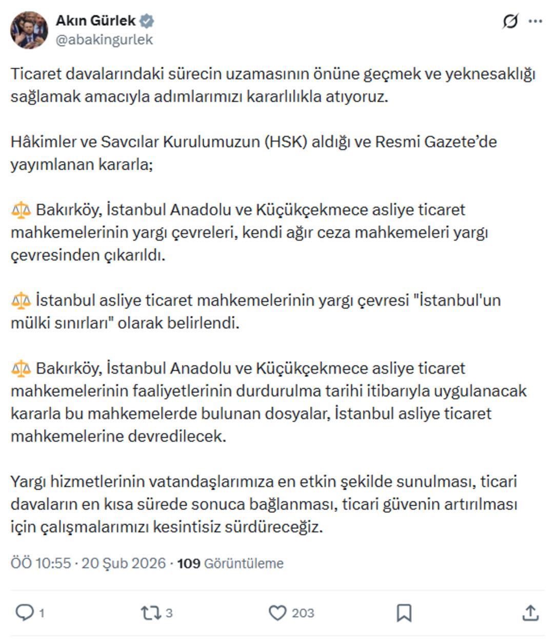 Ticaret mahkemelerine yeni d&uuml;zenleme! Bakan G&uuml;rlek&rsquo;ten a&ccedil;ıklama 5