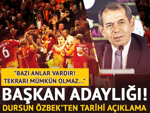 Dursun &Ouml;zbek'ten Başkanlık a&ccedil;ıklaması! Resmen duyurdu...