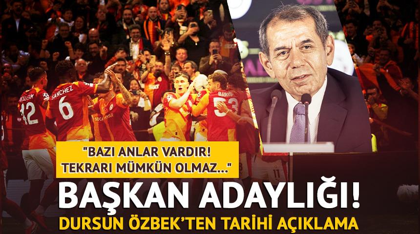 Dursun &Ouml;zbek'ten Başkanlık a&ccedil;ıklaması! Resmen duyurdu...