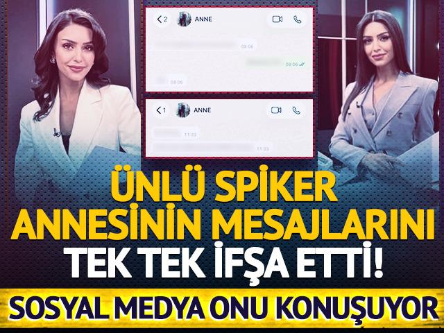 Spiker Bur&ccedil;ak Bozkuş yayındayken annesinden gelen mesajları ifşa etti! Sosyal medya onu konuşuyor