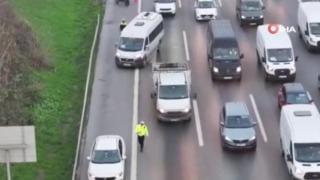 İstanbul'da trafikte kuralları ihlal eden toplam 848 araca ceza