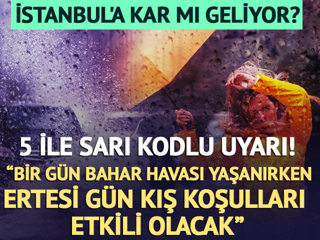 Kuvvetli fırtına ile sağanak: İstanbul'a kar yağacak mı? 