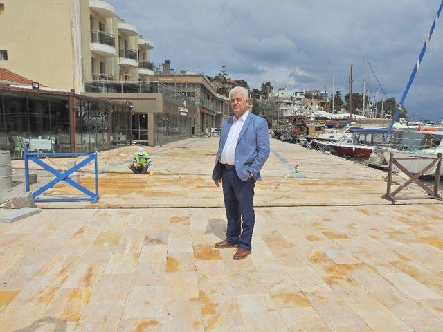 &Ccedil;eşme&rsquo;nin Dalyan sahili yenileniyor 1
