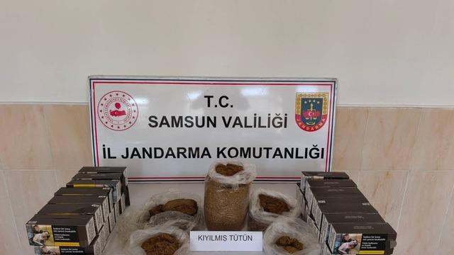 Alaçam’da kaçak tütün mamulleri operasyonu