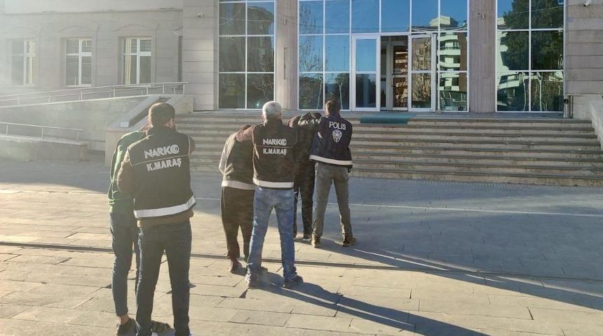 Kahramanmaraş'ta uyuşturucu operasyonunda yakalanan 3 zanlı tutuklandı