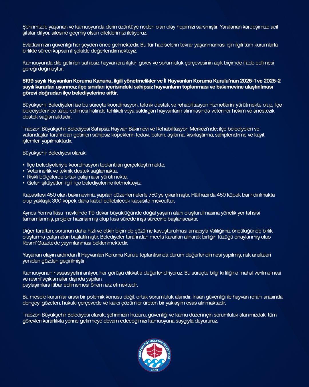 Trabzon&rsquo;da sokak k&ouml;pekleri tartışması! B&uuml;y&uuml;kşehir: &ldquo;Kanun maddesi belli Ortahisar sorumlu&rdquo; 1