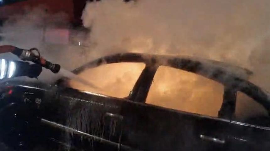 Yozgat'ta otomobilde yangın