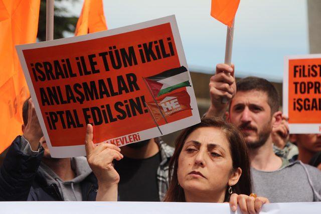 İsrail Başkonsolosluğu önünde protesto