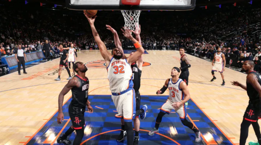 NBA'de Knicks, son &ccedil;eyrekte 18 sayı geriden gelerek Rockest'ı mağlup etti