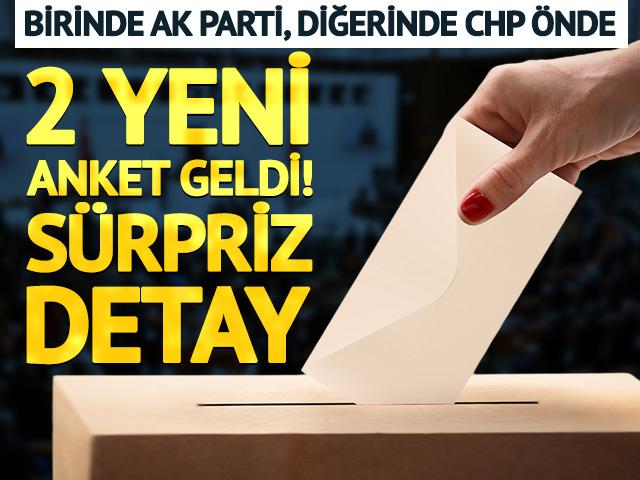 Birinde AK Parti diğerinde CHP: Son se&ccedil;im anketi sonu&ccedil;larında iki partiden s&uuml;rpriz atak!