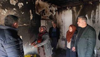 Niğde&rsquo;de yangın &ccedil;ıkan evde inceleme yapıldı