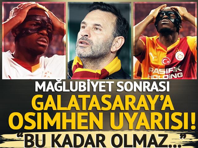 Konyaspor mağlubiyeti sonrası Galatasaray'a Osimhen uyarısı!