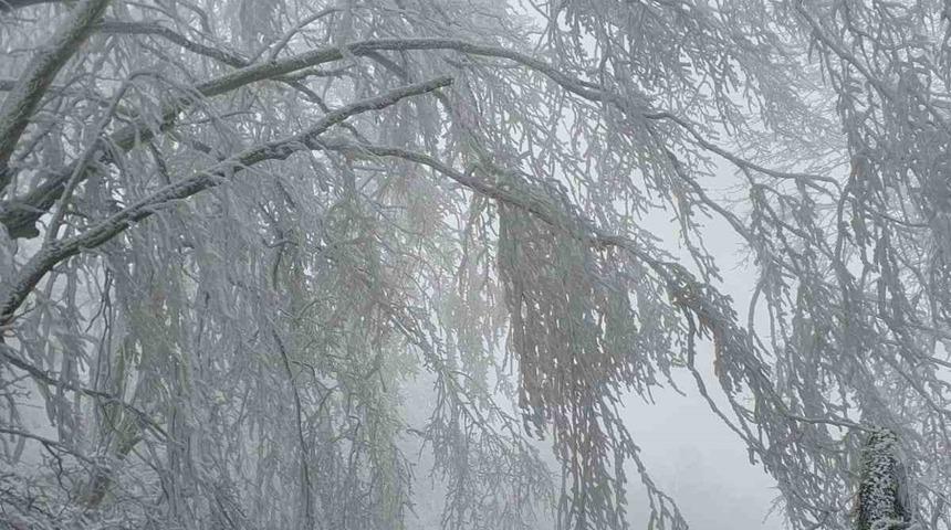 Kırklareli&rsquo;nin y&uuml;ksek kesimleri beyaza b&uuml;r&uuml;nd&uuml;