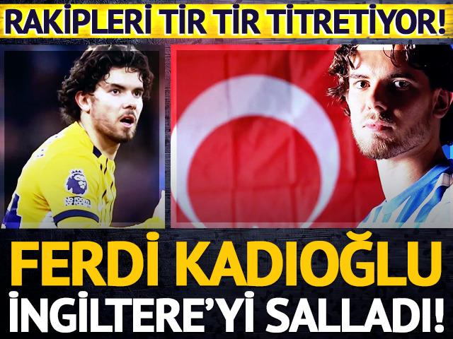 Ada'da Ferdi Kadıoğlu fırtınası! Akılalmaz şutu gol&uuml; getirdi, Premier Lig resmi hesabı bile dayanamadı