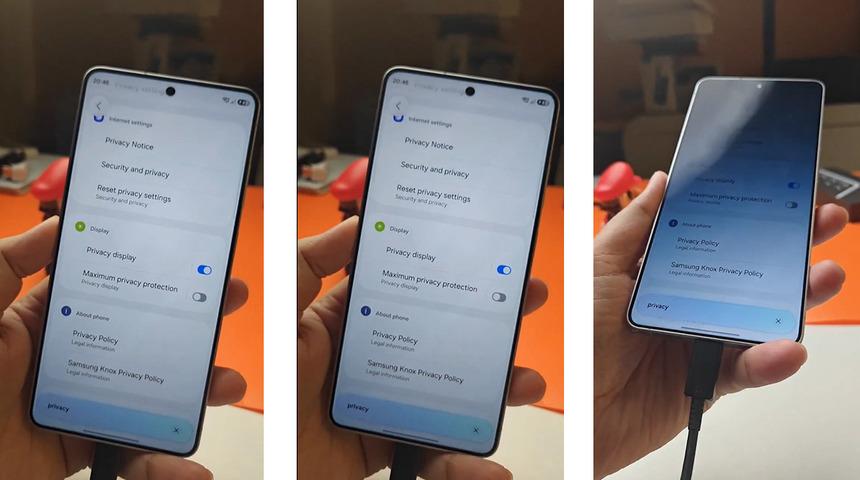 Galaxy S26 Ultra'nın "gizlilik ekranı" &ouml;zelliği kanlı canlı g&ouml;r&uuml;nt&uuml;lendi: İşte o anlar