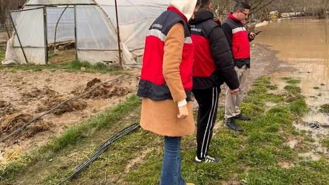 Emet’te selden etkilenen arazilerde hasar tespiti