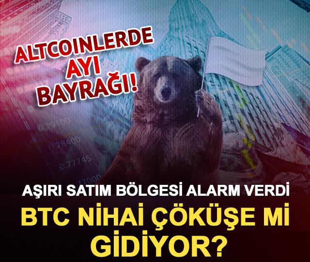 Altcoinlerde ayı bayrağı! Aşırı satım bölgesi alarm verdi: Bitcoin nihai çöküşe mi gidiyor?