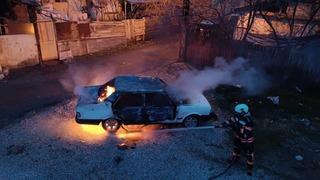 Malatya'da babasının aracını yakan kişi gözaltına alındı