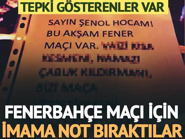 Giresun'da sosyal medyayı sallayan olay! Fenerbah&ccedil;e taraftarından imama olay 'teravih' notu: "Hocam vaizi kısa kes, ma&ccedil;a yetişelim!"