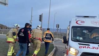 Son dakika: Bing&ouml;l&rsquo;de trafik kazasında ara&ccedil; ters d&ouml;nd&uuml;: 1 yaralı