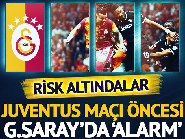 Galatasaray'da Juventus r&ouml;vanşı &ouml;ncesi kırmızı alarm! 4 as yıldız sınırda, Okan Buruk'un zor sınavı...
