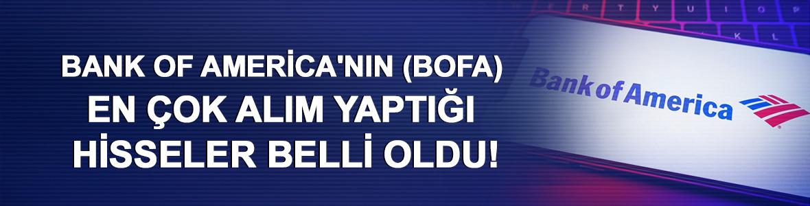 Bank of America'nın (BofA) en &ccedil;ok alım yaptığı hisseler belli oldu!