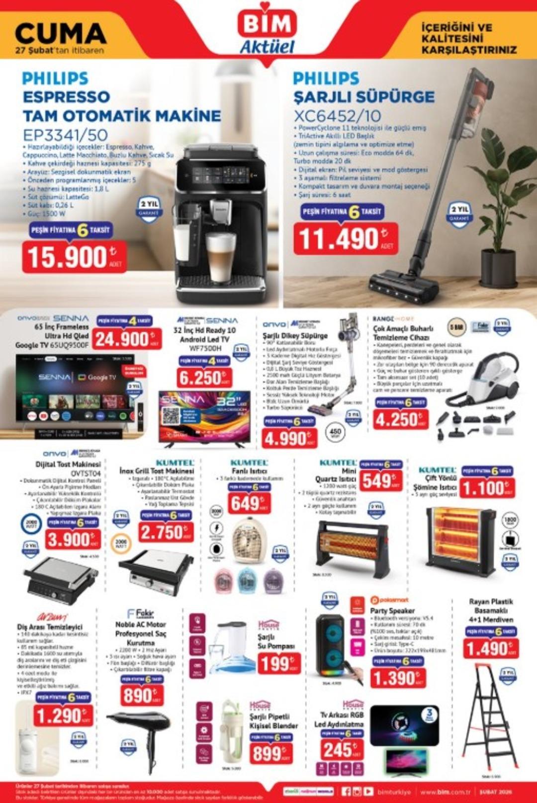 BİM e Philips tam otomatik kahve makinesi geliyor! 27 Şubat 2026 BİM katalog yayınlandı! 1