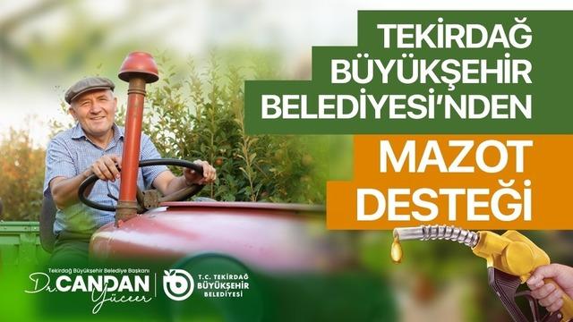 Tekirdağ&rsquo;da &uuml;reticiye mazot desteği başvuruları başladı