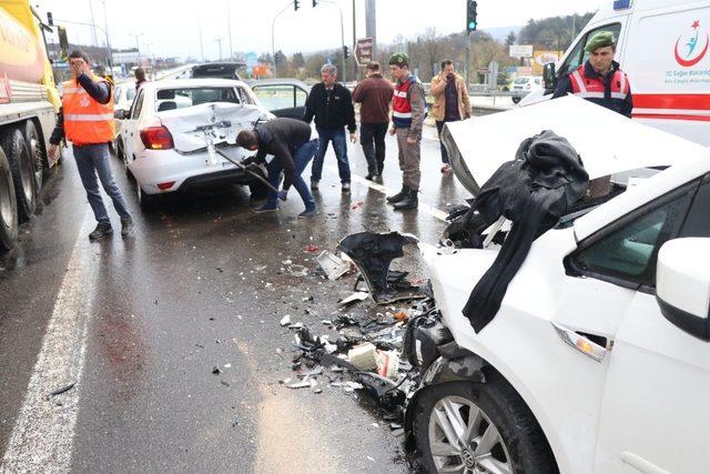 Bolu’da zincirleme trafik kazası: 5 yaralı