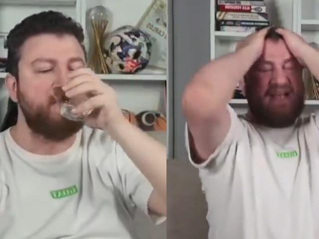 Galatasaray'ın Liverpool ile eşleştiğini g&ouml;r&uuml;nce panikten orucunu bozdu! Canlı yayında ilgin&ccedil; anlar...