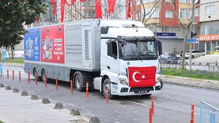 Afet Destek ve Lojistik Dağıtım Tırı’nın rotası Balkanlar