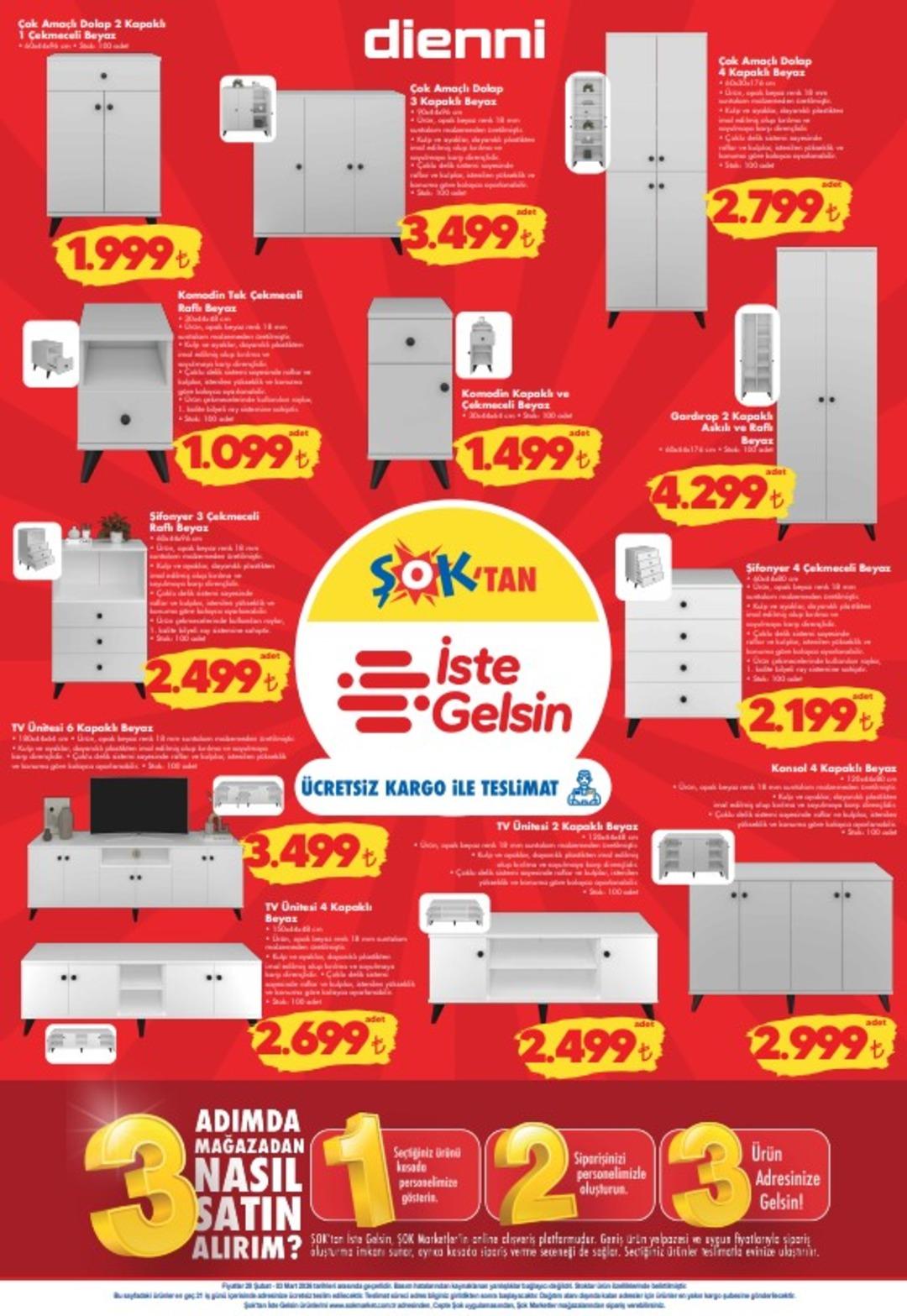 ŞOK a televizyon ünitesi geliyor! 28 Şubat 2026 ŞOK aktüel katalog yayınlandı! 4