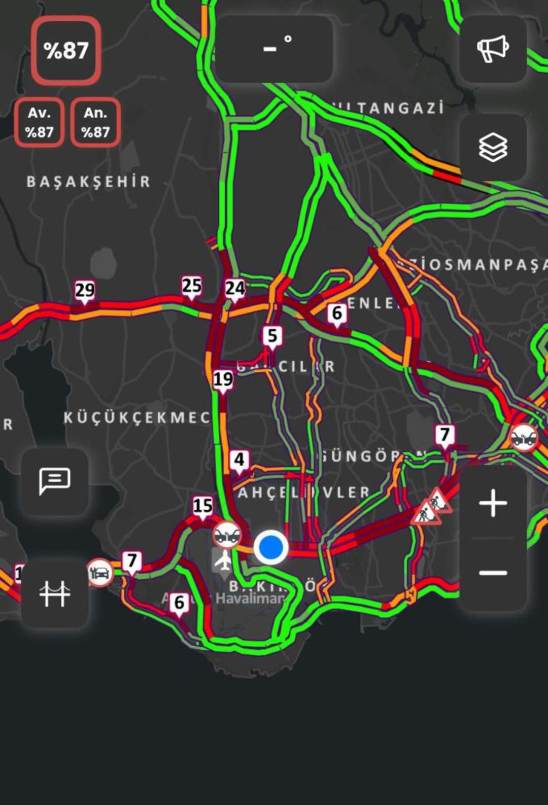 İstanbul&rsquo;da iftar &ouml;ncesi trafik yoğunluğu y&uuml;zde 87&rsquo;e &ccedil;ıktı 2