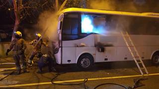 İstanbul'da midibüs yangını