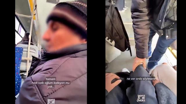 Yer vermeyince kucağına oturdu: Bacağını görünce ise şoke oldu! Belki söylemek istemiyorum