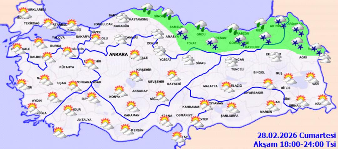 Meteoroloji il il uyardı: Kuvvetli kar ve fırtına geliyor! 28 Şubat Cumartesi hava durumu tahminleri... 3