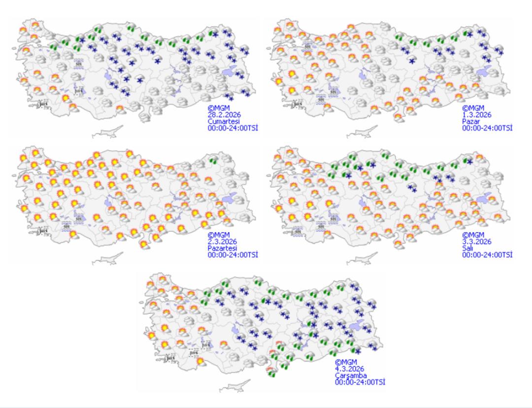 Meteoroloji il il uyardı: Kuvvetli kar ve fırtına geliyor! 28 Şubat Cumartesi hava durumu tahminleri... 5