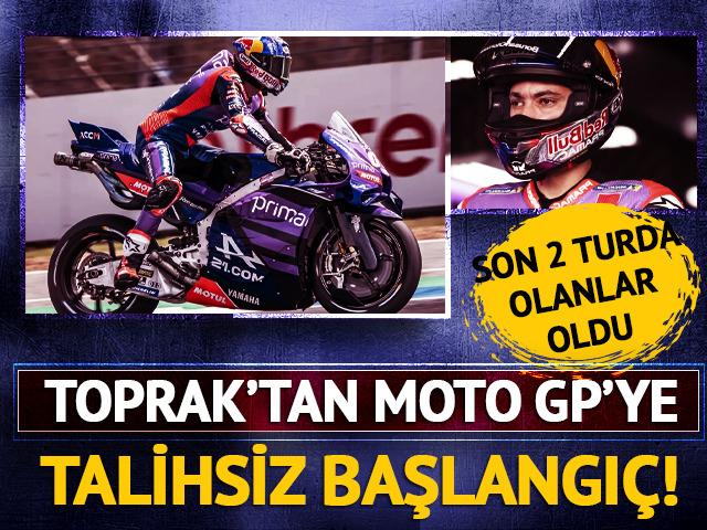 Toprak Razgatlıoğlu'ndan MotoGP'ye talihsiz başlangı&ccedil;! Son 2 turda olanlar oldu